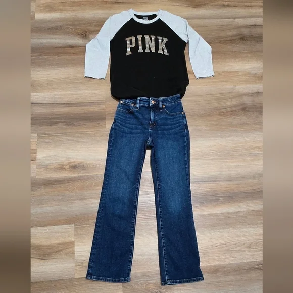 Madewell Curvy Kick Out High Rise Stretch Dark Wash Blue Jeans Size 25 - Picture 2 of 15